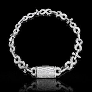 Silver Chain Necklace With Cross 20inch